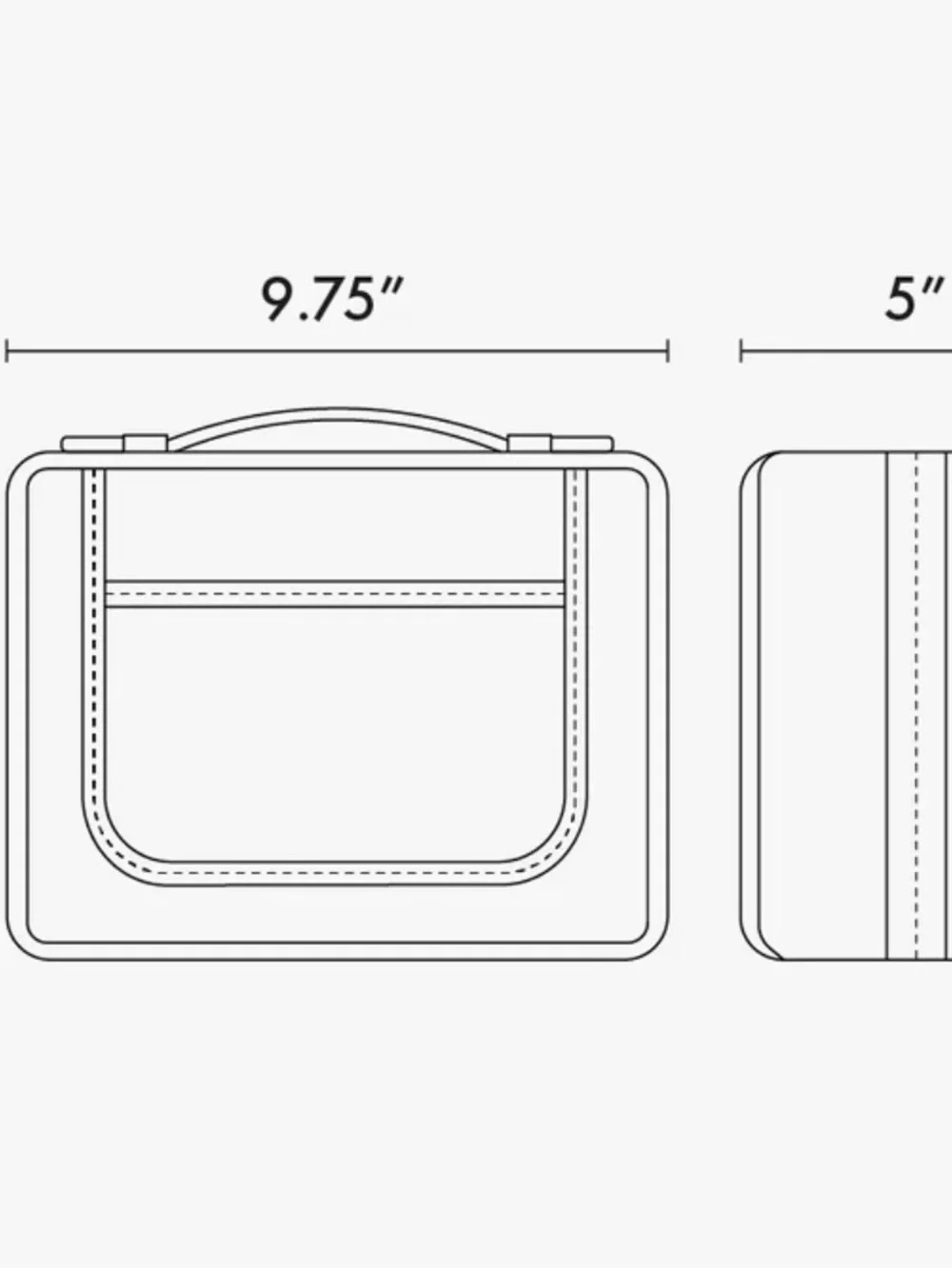 Calpak Silver-Trim Clear Cosmetic Carry Case Medium
